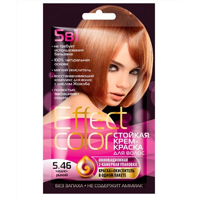 Cтойкая крем-краска для волос серии Effect Сolor, тон 5.46  медно-рыжий