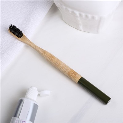Бамбуковая зубная щётка « хорошего дня!», 18 х 2 х 2 см