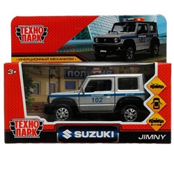 Машина металл SUZUKI JIMNY ПОЛИЦИЯ 11,5 см, двер, баг, инер, сер, кор