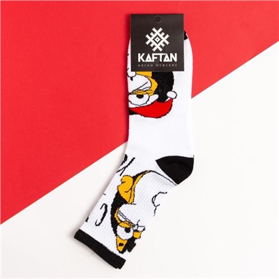 Носки новогодние мужские KAFTAN "F*ck" размер 41-44 (27-29 см), цвет белый