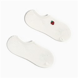 Носки женские укороченные MINAKU "Клубника" цвет белый, р-р 36-39 (23-25 см)   7488411