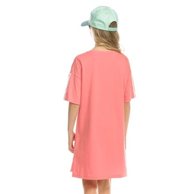 Платье для девочки, рост 128 см, цвет коралловый