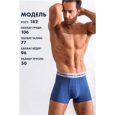 Трусы, набор - 3 штуки муж BeGood UMJ1203A Underwear темно-серый меланж/темно-синий/синий