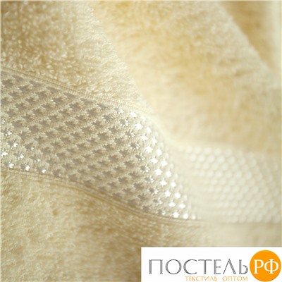 (1010) Полотенце Eleganta (Petek Crystal) 70х130 см Махра 390 г/м2, 1010 Молочный