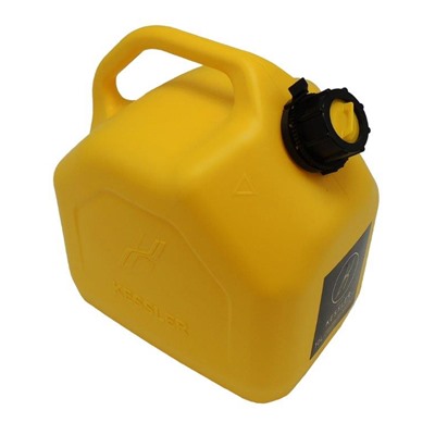 Канистра для ГСМ (10л) пластиковая Желтая KESSLER с защитной крышкой