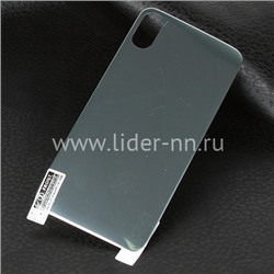 Гибкое стекло для  iPhone X на ЗАДНЮЮ панель (без упаковки) серебро