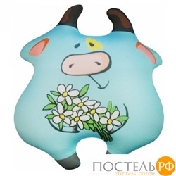 Игрушка «Корова милашка» (АБ000045, 29х31, Голубой, Кристалл, Микрогранулы полистирола)