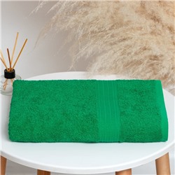 Полотенце махровое 70х140 см, ярко-зеленый, 440 г/м2, хлопок 100%