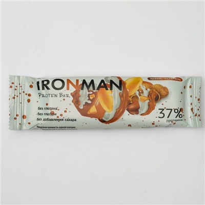 Батончик протеиновый IRONMAN, арахис-карамель, спортивное питание, 50 г