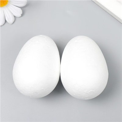 Пенопластовые заготовки для творчества "Эллипсы" 7 см набор 2 шт (яйцо)
