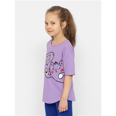 CSKG 90214-45 Комплект для девочки (футболка, бриджи),лаванда