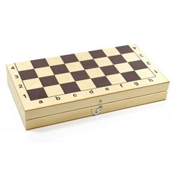 Игра настольная Шахматы и шашки, походные пластиковые, с деревянной доской 29*29с