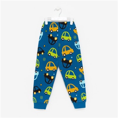 Пижама для мальчика НАЧЁС, цвет джинсовый/машинки, рост 92 см