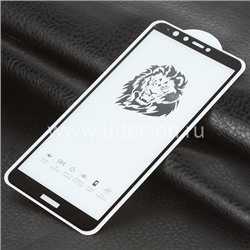 Защитное стекло на экран для Huawei Y9 2018 5-10D (без упаковки) черное