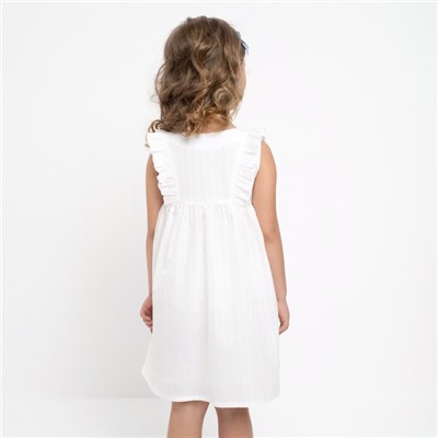 Платье для девочки без рукавов MINAKU цвет белый, рост 98 см