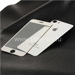 Защитное стекло на экран для  iPhone7/8  (серебро) (КОМПЛЕКТ 2в1) ELTRONIC
