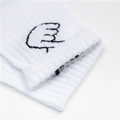 Носки женские MINAKU «With love» цвет белый, размер 36-37 (23 см)