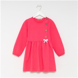 Платье для девочки, цвет тёмно-розовый, рост 92 см