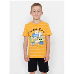CWKB 90148-29 Комплект для мальчика (футболка, шорты),оранжевый