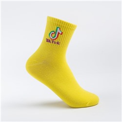 Носки детские TikTok, цвет жёлтый, размер 20 (8-10 лет)
