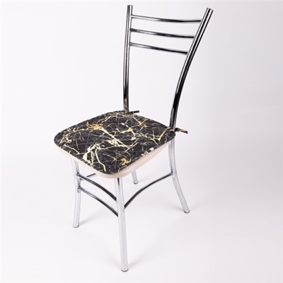Чехол на стул с завязками 35х38 'Радушная хозяйка (Традиция)', рогожка, 100 % хлопок, 'Мрамор'