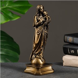Фигура "Дева Мария с младенцем" бронза,золото 25см