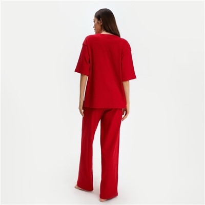 Комплект женский (футболка и брюки) KAFTAN Basic р. 40-42, красный