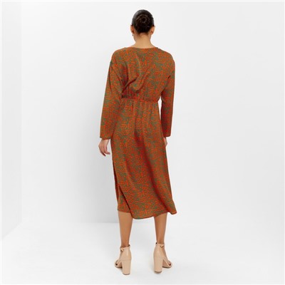 Платье женское MINAKU: Silk pleasure цвет оранжевый, размер 42