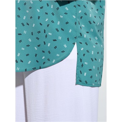 Блузка 0220-1 бирюзово-зеленый