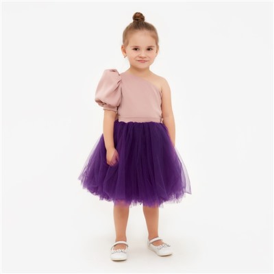 Платье для девочки MINAKU: PartyDress цвет фиолетовый/розовый, рост 116