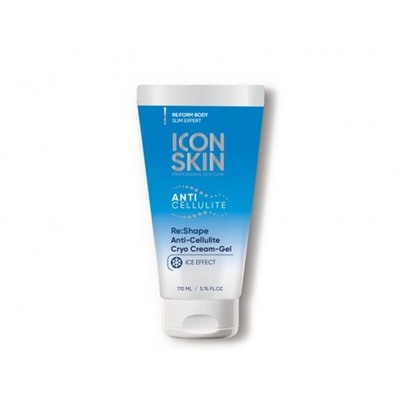 ICON SKIN  / Крем-гель для тела антицеллюлитный моделирующий для похудения с кофеином с охлаждающим эффектом, 150 мл