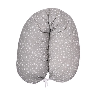 Подушка 'Бумеранг' для беременных 'MamaRelax' 35х155 (синтепух, чехол вн.100% хл.+ навол.100% хл.) 'Звездное небо серый'