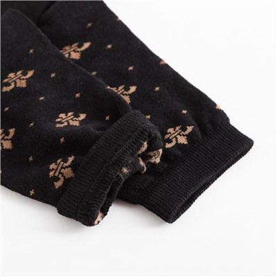 Носки MINAKU «Королевская лилия», цвет чёрный, размер 36-37 (23 см)