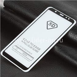 Защитное стекло на экран для Samsung Galaxy A6 Plus 2018 5-10D (без упаковки) черное