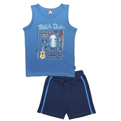 CSK 9565 Комплект для мальчика (майка, шорты), синий