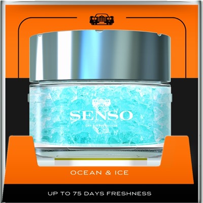 Ароматизатор гелевый SENSO Deluxe ICE (банка 50мл) Ocean  Ice кристаллы