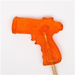 Карамель на палочке «Пистолет», оранжевый, 45 г