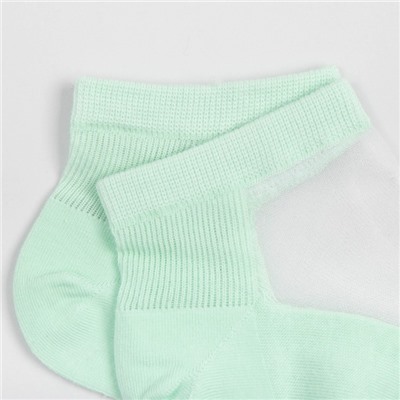 Носки женские стеклянные MINAKU цвет зелёный, размер 36-37 (23 см)