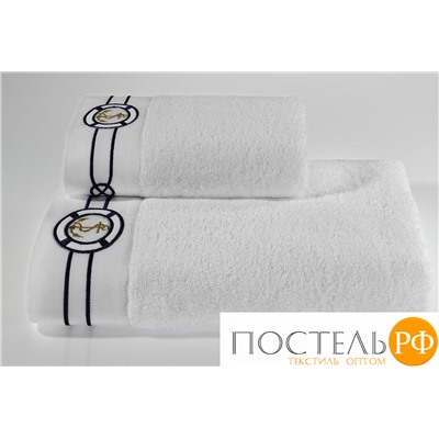 1010G10032101 Полотенце Soft cotton MARINE белый 50X100