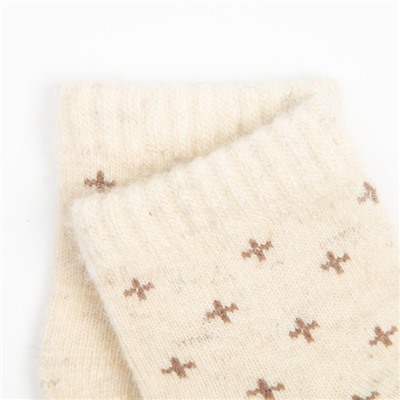 Носки детские овечья шерсть, цвет бежевый, размер 0 (0-1 года)
