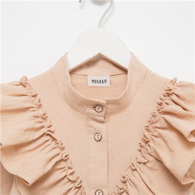 Блузка для девочки MINAKU цвет бежевый, р-р 128