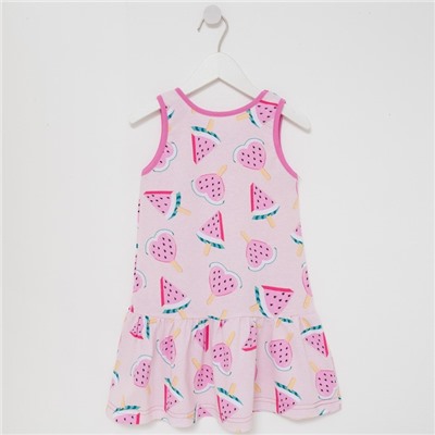 Платье для девочки, цвет розовый/арбуз, рост 110