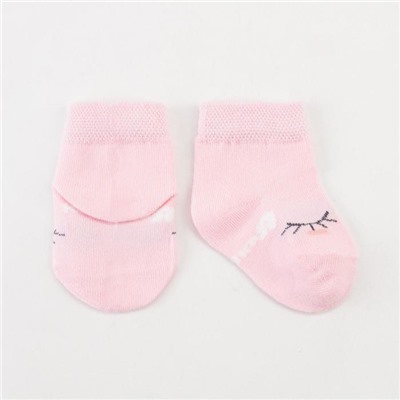 Носки детские Крошка Я «Глазки», цвет розовый, 10-12 см