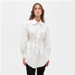 Рубашка женская удлиненная MINAKU: Casual Collection цвет белый, р-р 42