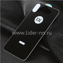 Защитное стекло на ЗАДНЮЮ панель для iPhoneX/XS 5-10D (без упаковки) черное