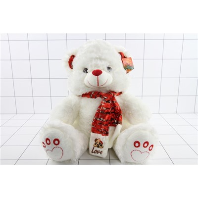 Медведь 2STM-009 с красным шарфом №1 (23x38x30 см.)