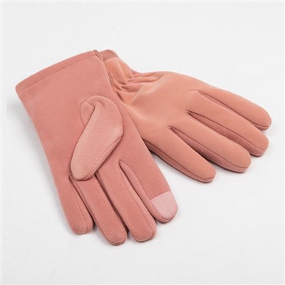 Перчатки женские двухслойные MINAKU водонепроницаемые, размер 6,5, цвет розовый