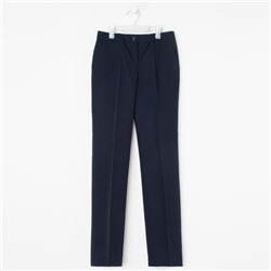 Школьные брюки для девочки, цвет тёмно-синий, рост 164 см