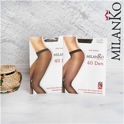 Женские колготки 40 DEN без шортиков с заниженной талией MilanKo PH-414