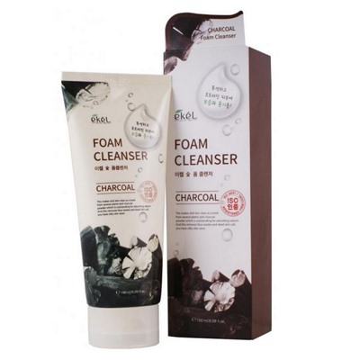 Ekel Пенка для умывания с экстрактом древесного угля / Foam Cleanser Charcoal, 180 мл